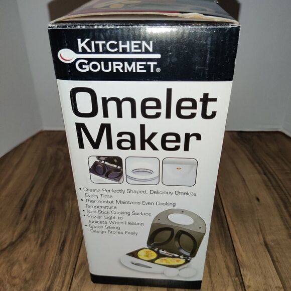 KITCHEN GOURMET ELECTRIC OMELET MAKER WHITE SW-086. Packaging has some wear - Picture 4 of 8